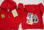 FELPA CARDIGAN LOONEY TUNES CAPPUCCIO ROSSO TG. 6 MESI