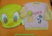 FELPA TITTY + PELUCHE TITTY TG 4 ANNI ROSA SALMONE