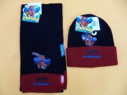 CAPPELLO + SCIARPA SPIDERMAN NERO ROSSO