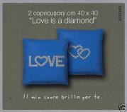 Copricuscini Cuscini Arredo Bassetti Love Diamond Blu Prezzo Offerta