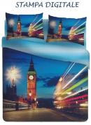 Parure Copripiumino Matrimoniale Stampa Digitale Londra Big Ben Novia