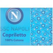Copriletto Singolo SSC Napoli Colore Azzurro Prodotto Ufficiale Puro Cotone