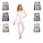 Pigiama Donna Venere Lungo Articolo 7054 Puro Cotone