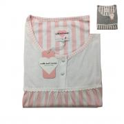 Camicia Notte Canotta Donna Milk and Honey CEC045 Cotone Mezza Manica Calibrata