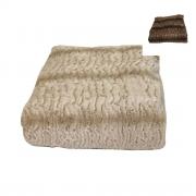 Plaid In Microfibra Wave Cm 130 x 155 Caldo Morbido e Avvolgente