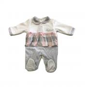 Tutina Ciniglia Neonata Les jolies Disegno 244/5 Con Ricamo e Applicazione