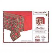 Tovaglia Natalizia Per 6 Montblanc Tartan Con Runner