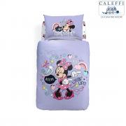 Copripiumino Minnie Disney Caleffi Minnie Boom Singola Completo In Puro Cotone