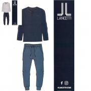 Pigiama Uomo Lungo Lancetti Puro Cotone LSM00189