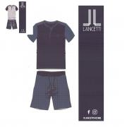 Pigiama Uomo Corto Lancetti Puro Cotone LSM00072