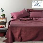 Trapuntino Singolo Caleffi Jeans Bordeaux In Percalle Primaverile