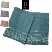 Asciugamano Con Ospite Lancetti  In Spugna Laquard Puro Cotone JFA24493