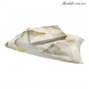 Copripiumino Parure Carrara Matrimoniale Shibui Percalle Puro Cotone Bianco