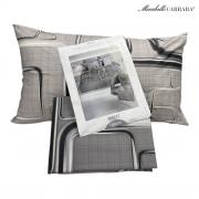 Copripiumino Parure Carrara Matrimoniale Asako Grey Percalle Puro Cotone