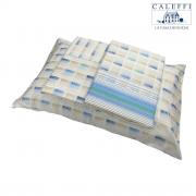 Lenzuola Caleffi Matrimoniale Caleido Blu Puro Cotone Completo