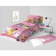 Copriletto Singolo Disney Princess In Puro Cotone Principesse