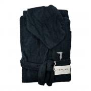 Accappatoio Trussardi In Spugna 380 Grammi Al Metro Quadrato Ribbon Nero