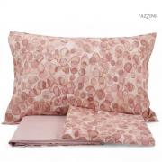 Lenzuola Fazzini Matrimoniale Puro Cotone Made in Italia Bolle Rosa