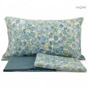 Lenzuola Fazzini Matrimoniale Puro Cotone Made in Italia Bolle Verde