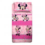 Lenzuola Disney Singola Puro Cotone Minnie Colore Rosa 025