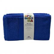 Asciugamano In Cotone Minorca 3 Pezzi Blu Spugnissima Da 450 Grammi
