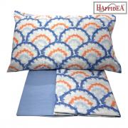 Lenzuola Happidea Lenzuola Singola Chlamis Celeste  Made In Italia