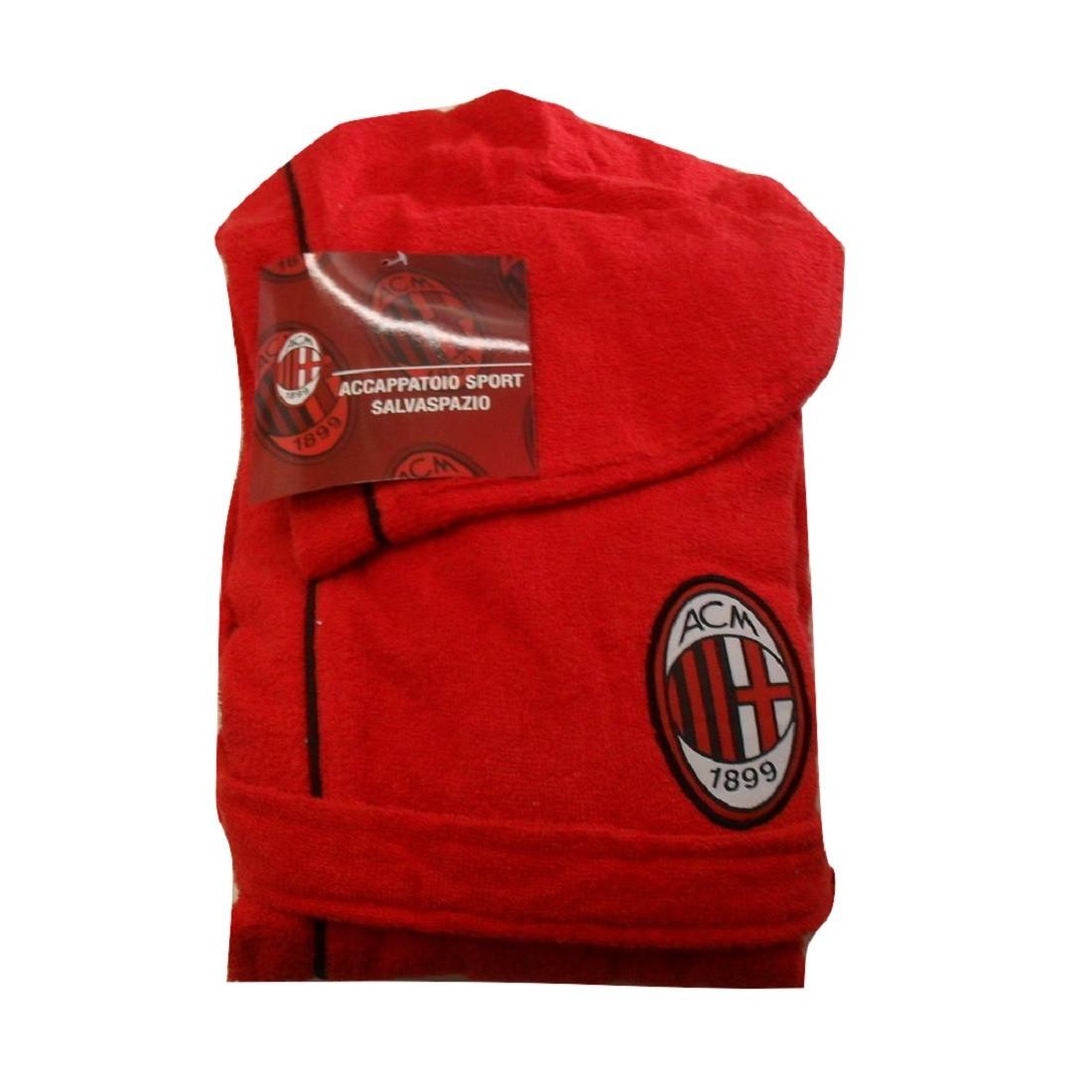 Accappatoio A.C MILAN microspugna per Adulto Salvaspazio Prodotto ufficiale