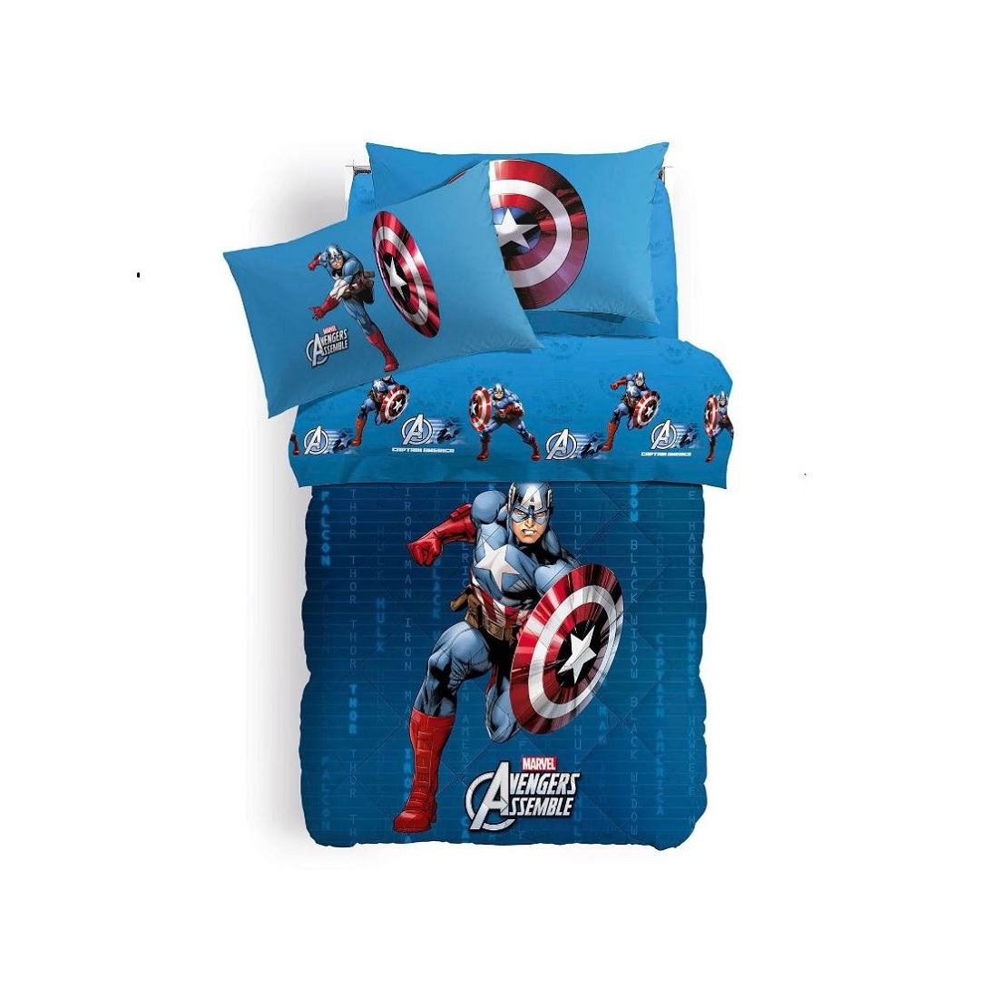 Trapunta Avengers Caleffi Captain America Singola Esterno Cotone Trapunta Avengers Caleffi Captain America Singola Esterno Cotone