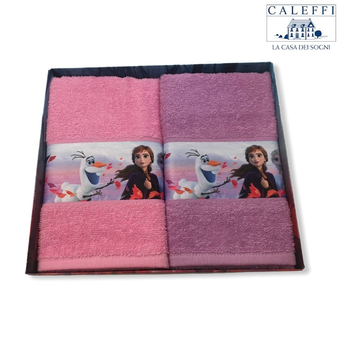 Asciugamano Frozen Disney Caleffi 2 Pezzi Frozen Danza Asciugamano Frozen Disney Caleffi 2 Pezzi Frozen Danza