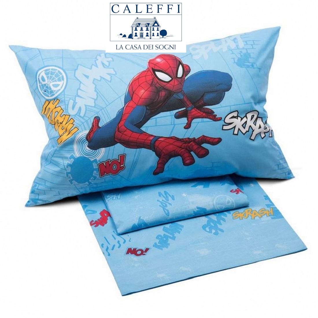 Lenzuola Disney Caleffi Singola Spiderman Wall Uomo Ragno Puro Cotone Lenzuola Disney Caleffi Singola Spiderman Wall Uomo Ragno Puro Cotone