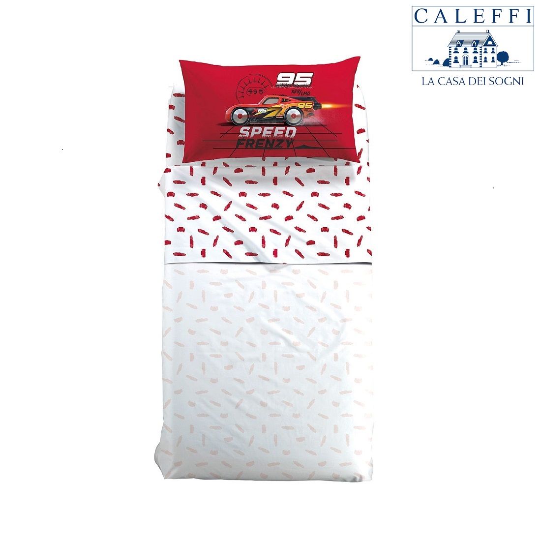 Lenzuola Caleffi Singola Cars Frenzy Puro Cotone Lenzuola Caleffi Singola Cars Frenzy Puro Cotone