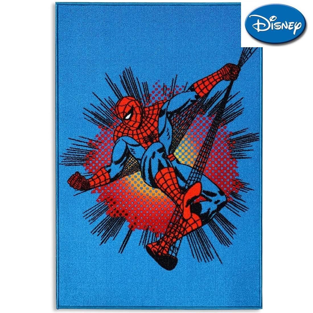Tappeto Disney Spiderman Cm 80 x 120 Antiscivolo Blu Tappeto Disney Spiderman Cm 80 x 120 Antiscivolo Blu