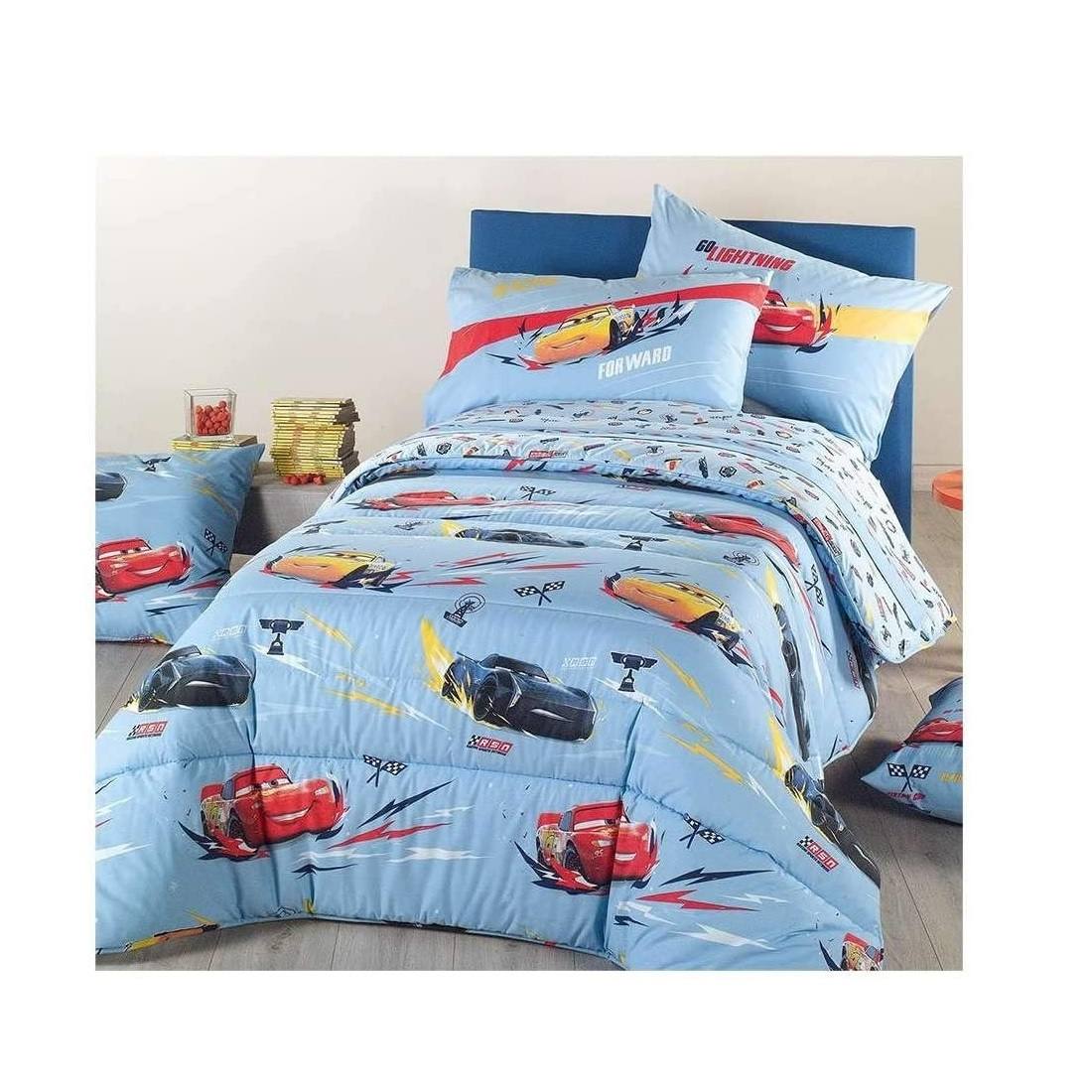 Trapunta Disney  Cars Speed 1 Piazza e Mezza Esterno Cotone