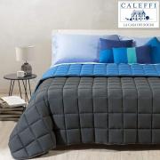 Trapunta Matrimoniale Caleffi Piumone Open Da 200 Grammi Microfibra Nero/Blu