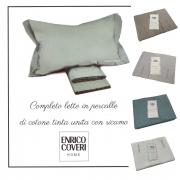 Lenzuola Matrimoniale Enrico Coveri Cotone Percalle Tinta Unita Super Quality