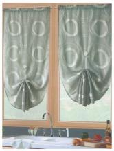 Coppia Tendine A Vetro Balcone Ricamate Nice Cm 150