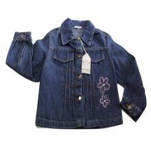 Giubbino jeans Petit Con Ricamo Bimba