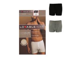 Boxer Uomo Lovable 2 Pezzi Articolo L05XM Bipack Aperto Con Bottoni