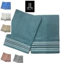 Asciugamano Con Ospite Lancetti  In Spugna Laquard Puro Cotone JFA23497