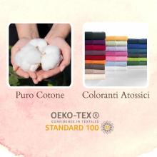 Set Asciugamano con Ospite Happidea 110x60Cm + 60x40Cm 100% Cotone 460