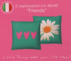 Copricuscini Cuscini Arredo Bassetti Love Therapy Friends Verde Prezzo Offerta
