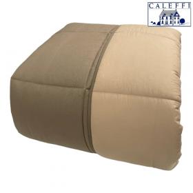 Trapunta Matrimoniale Caleffi Piumone Microfibra Stropicciata Pagoda Marrone