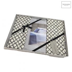 Lenzuola Trussardi Matrimoniale Raso Di Cotone Contemporary Grigio