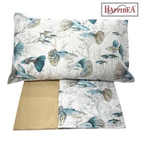 Lenzuola Happidea Lenzuola Singola Reef Tortora Made In Italia