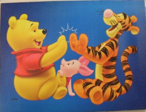 Quadro Per Cameretta Disney Winnie e Tigro Misura Media Cm  30x23
