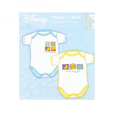 Body Neonato Caldo Cotone Disney Winnie The Pooh Manica Corta