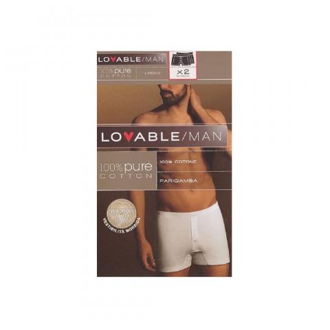 Boxer Uomo Lovable 2 Pezzi Articolo L05XM Bipack Aperto Con Bottoni