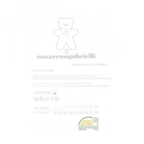 Body Neonata Caldo Cotone Manica Corta Nazzareno Gabrielli 2 Pezzi Art 209 Rosa