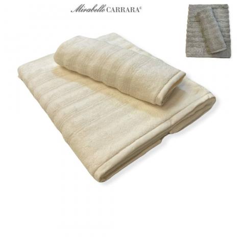 Asciugamano Con Ospite Carrara In Spugna Luxury