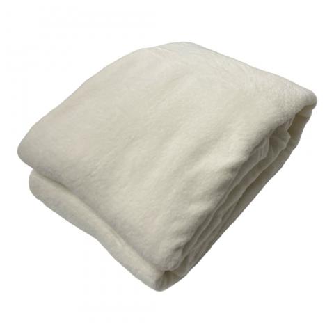 Plaid Tinta Unita Pail Singolo Super Soft Bianco